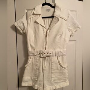 Show me your mumu romper, white, size large